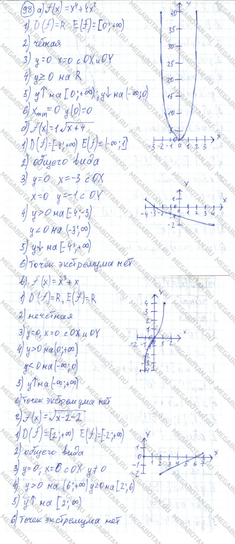 Алгебра 10 класс. ФГОС Колмогоров Задание 98