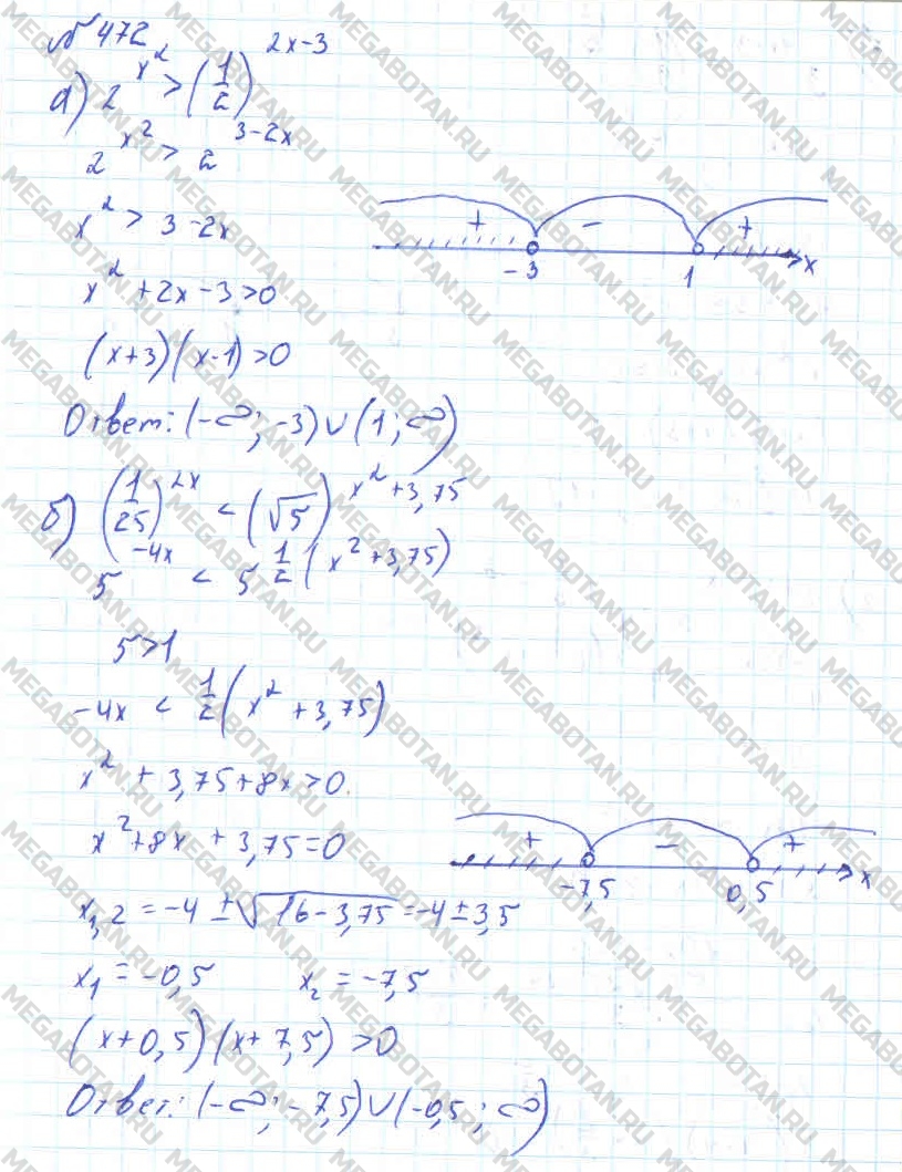 Алгебра 11 класс. ФГОС Колмогоров Задание 472