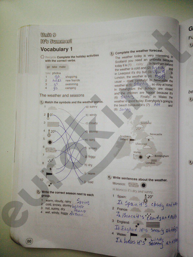 Рабочая тетрадь по английскому языку 6 класс. ФГОС Комарова, Ларионова Страница 86