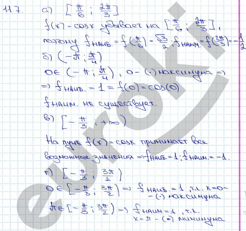 Алгебра 10 класс. ФГОС Мордкович, Денищева Задание 7