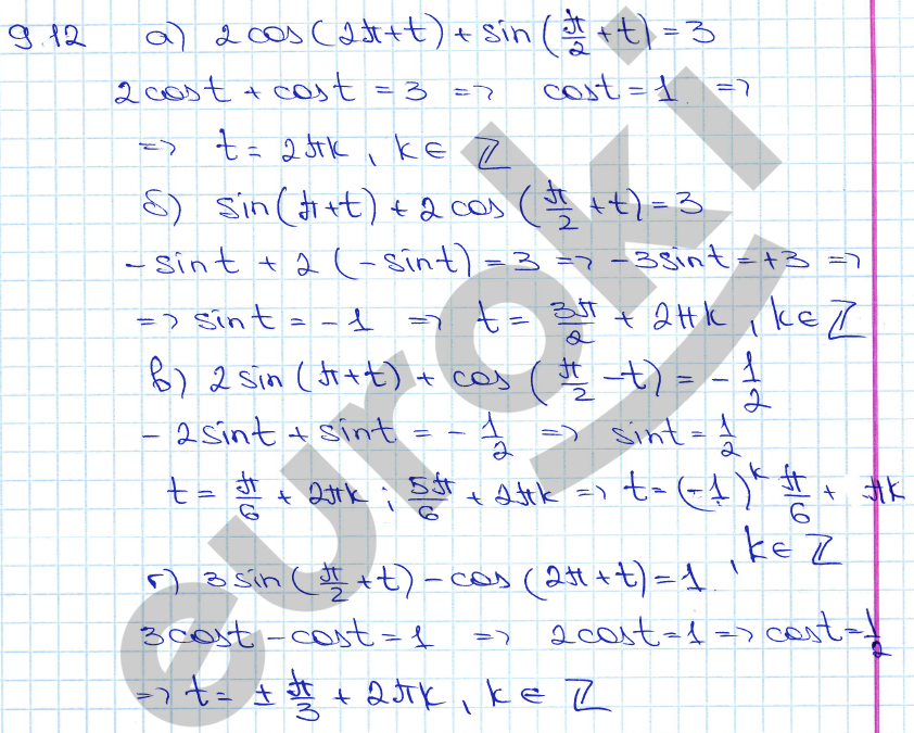 Алгебра 10 класс. ФГОС Мордкович, Денищева Задание 12