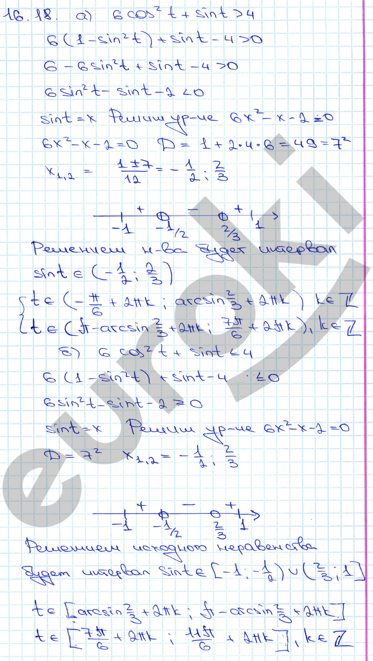 Алгебра 10 класс. ФГОС Мордкович, Денищева Задание 18
