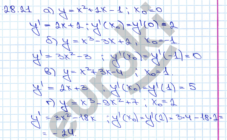 Алгебра 10 класс. ФГОС Мордкович, Денищева Задание 21