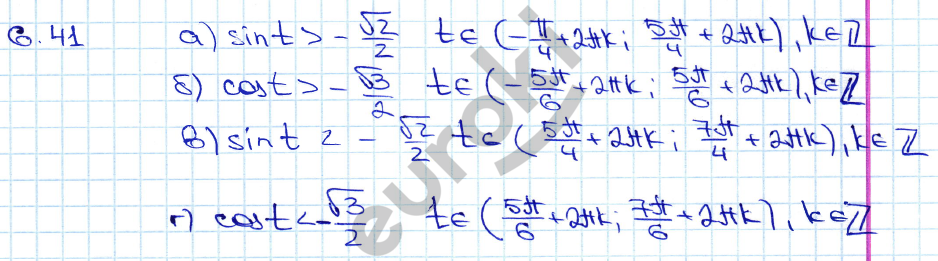 Алгебра 11 класс. ФГОС Мордкович, Денищева Задание 41