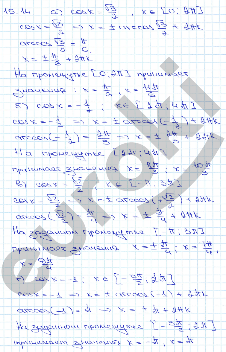 Алгебра 11 класс. ФГОС Мордкович, Денищева Задание 14