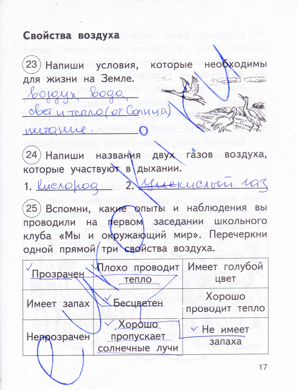 Рабочая тетрадь по окружающему миру 2 класс. Часть 1, 2. ФГОС Федотова, Трафимова Страница 17