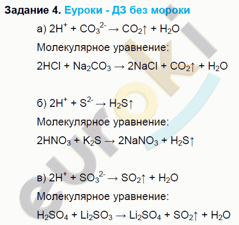 Химия 9 класс. ФГОС Рудзитис, Фельдман Задание 4