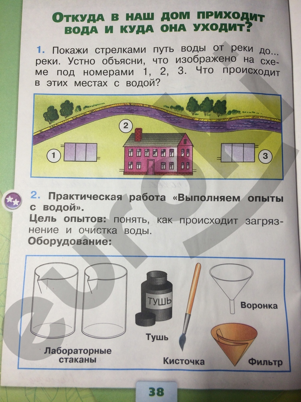 Рабочая тетрадь по окружающему миру 1 класс. Часть 1, 2. ФГОС Плешаков Страница 38