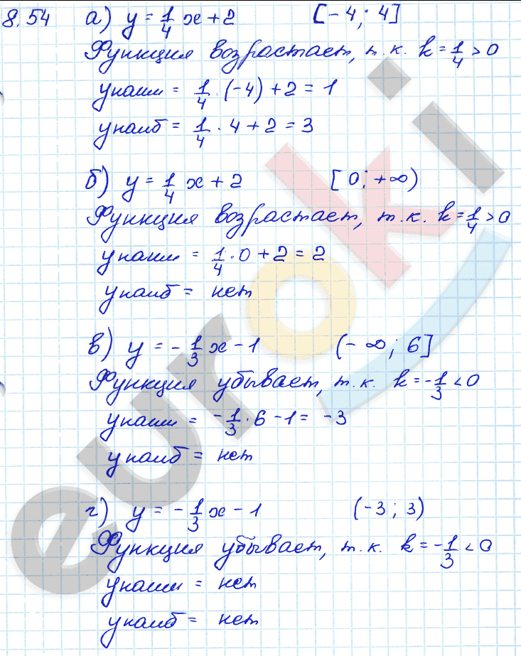 Алгебра 7 класс. ФГОС Мордкович, Александрова, Мишустина Задание 54