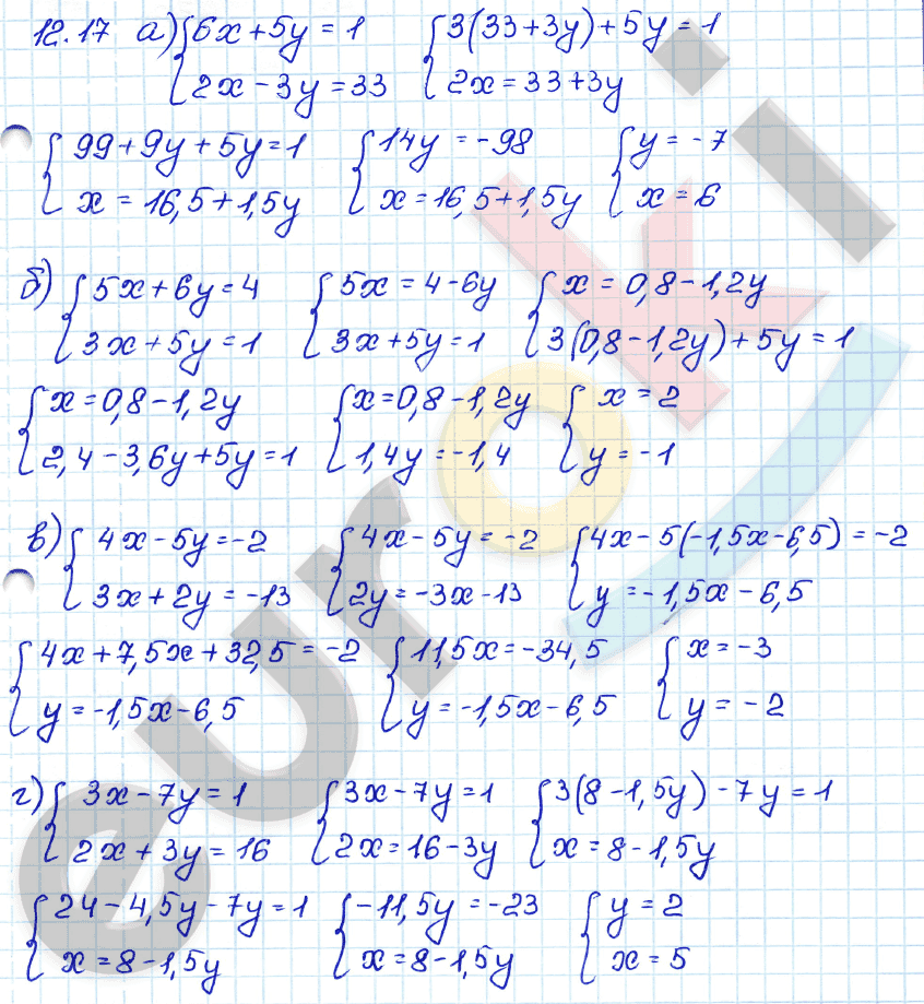 Алгебра 7 класс. ФГОС Мордкович, Александрова, Мишустина Задание 17