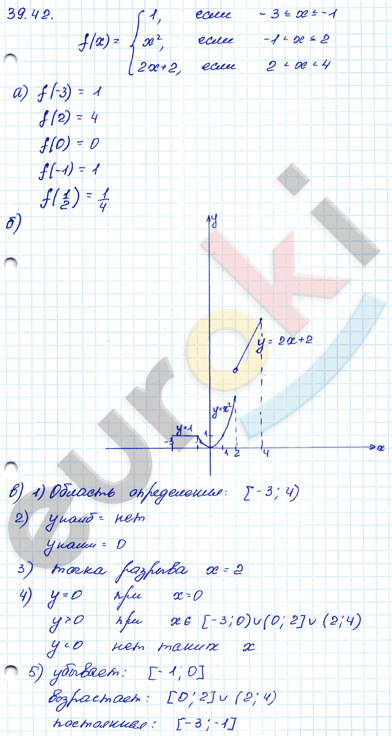 Алгебра 7 класс. ФГОС Мордкович, Александрова, Мишустина Задание 42