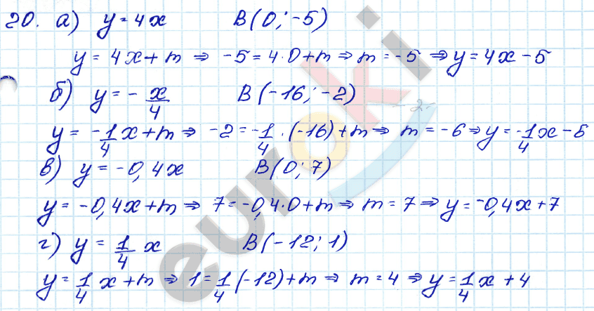 Алгебра 7 класс. ФГОС Мордкович, Александрова, Мишустина Задание 20