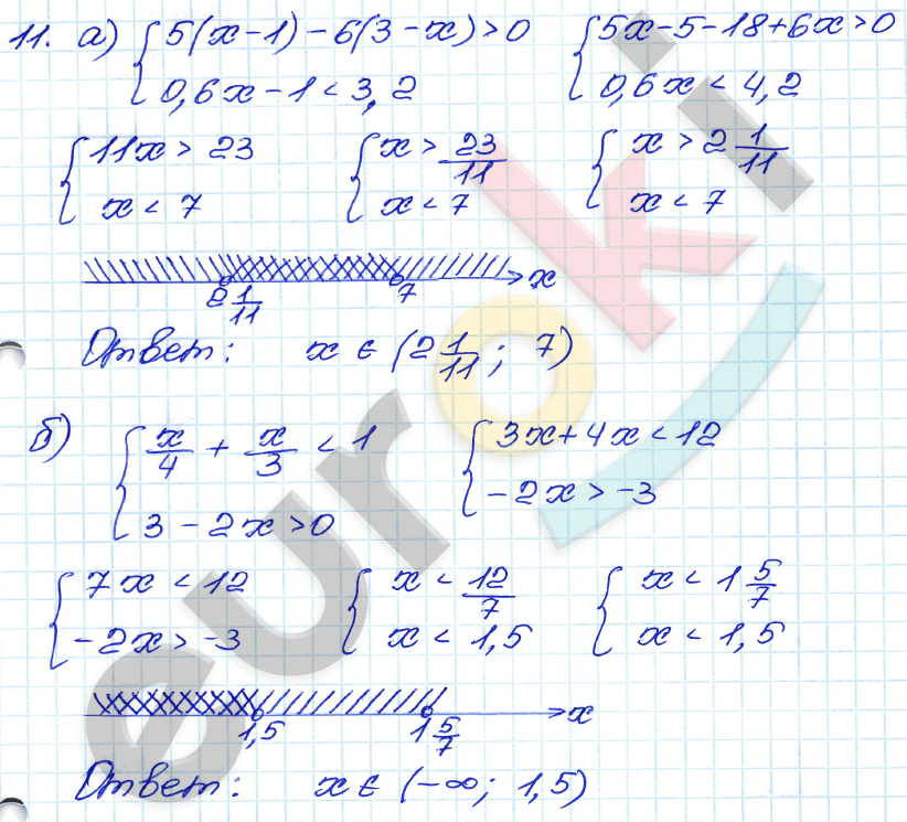 Дидактические материалы по алгебре 8 класс Жохов, Макарычев, Миндюк Задание 11
