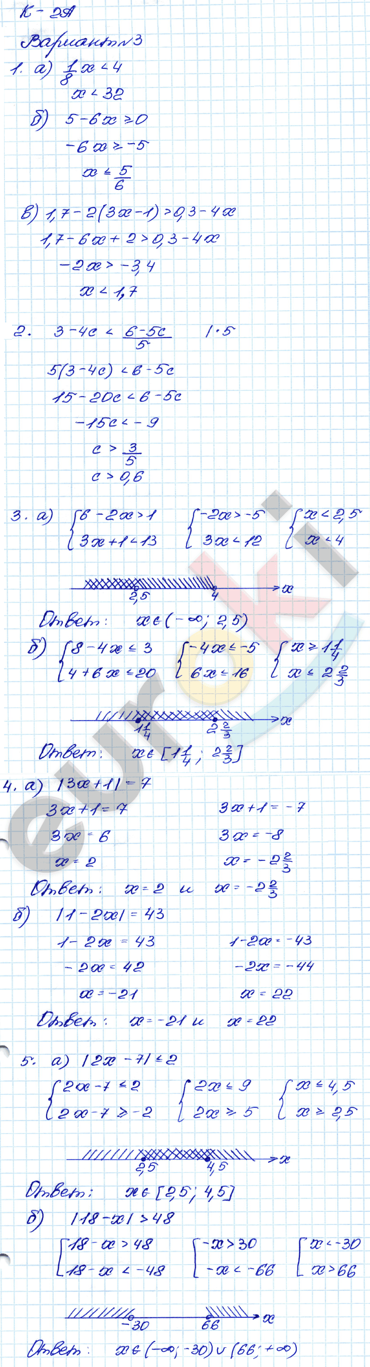 Дидактические материалы по алгебре 8 класс Жохов, Макарычев, Миндюк Вариант 2a