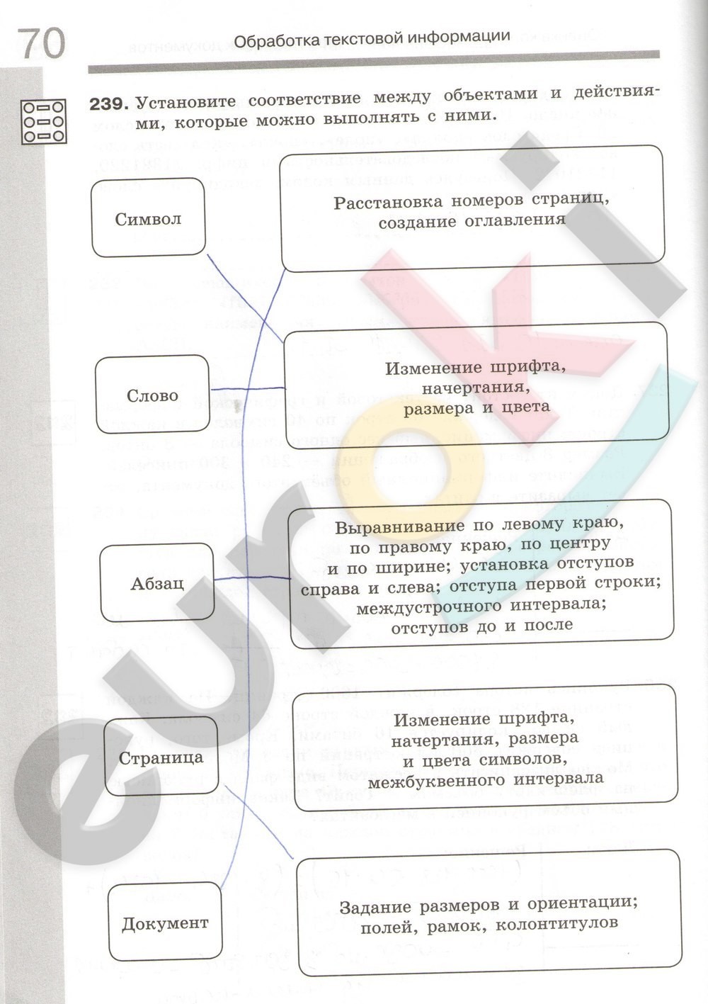 Рабочая тетрадь по информатике 7 класс. Часть 1, 2. ФГОС Босова Страница 70