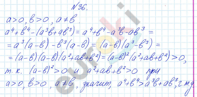 Алгебра 8 класс Алимов Задание 36