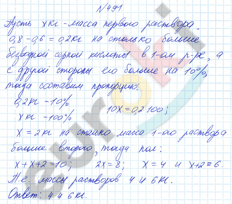 Алгебра 8 класс Алимов Задание 491