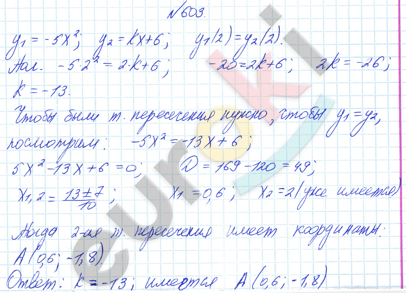 Алгебра 8 класс Алимов Задание 603