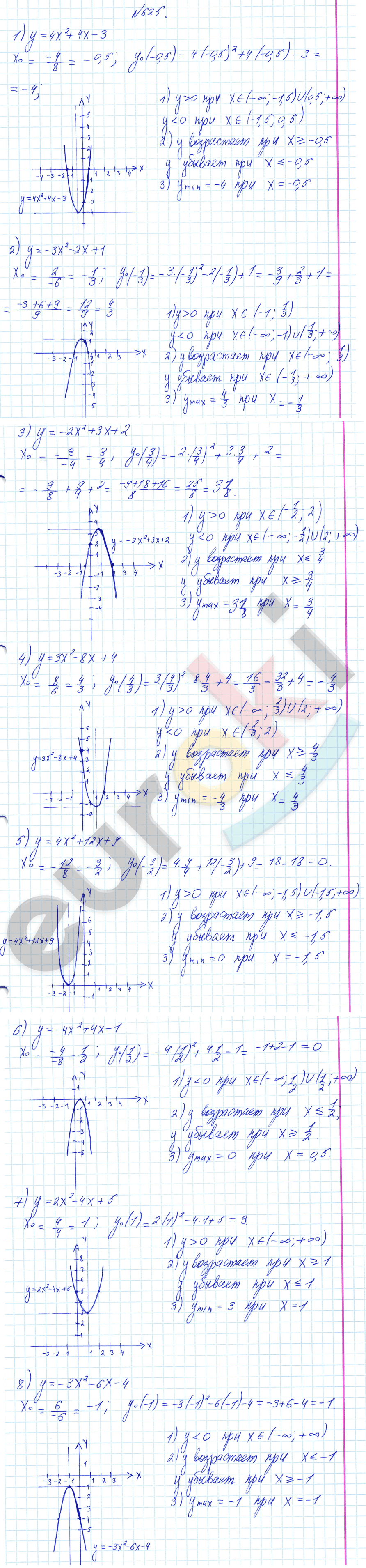 Алгебра 8 класс Алимов Задание 625
