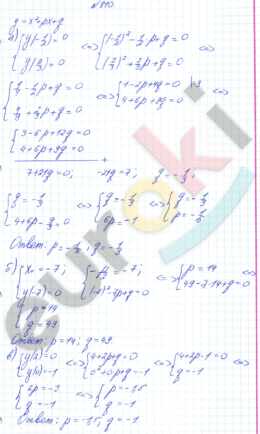 Алгебра 8 класс Алимов Задание 810