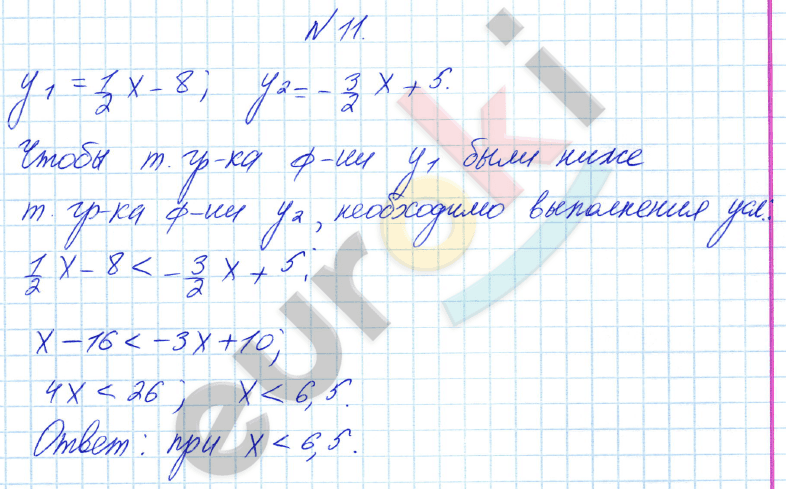 Алгебра 8 класс Алимов Задание 11