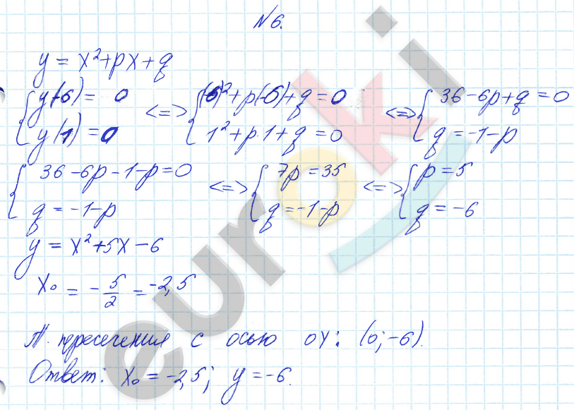 Алгебра 8 класс Алимов Задание 6