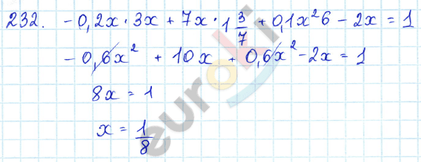 Алгебра 7 класс Алимов Задание 232