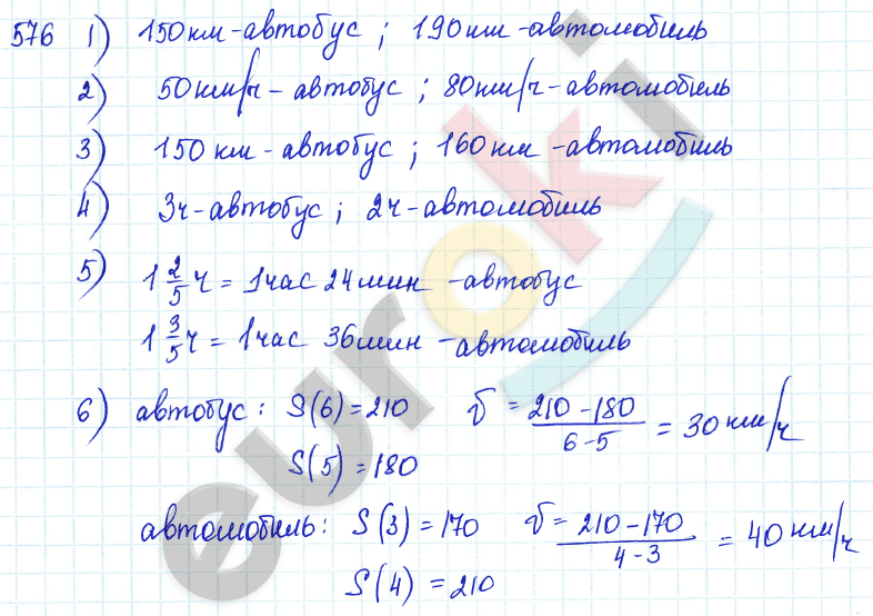 Алгебра 7 класс Алимов Задание 576