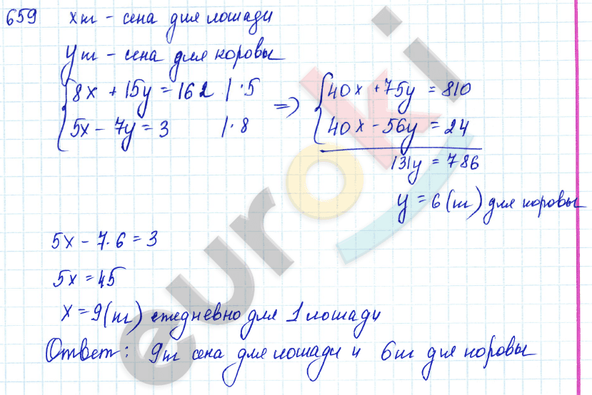 Алгебра 7 класс Алимов Задание 659