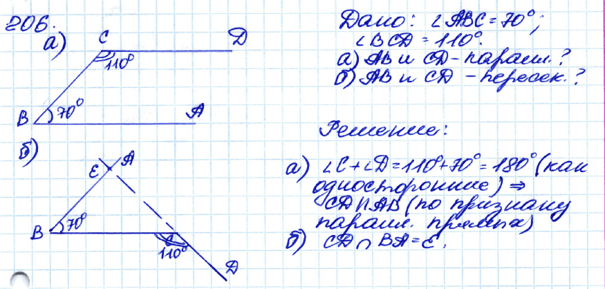 Геометрия 7 класс. ФГОС Атанасян Задание 206
