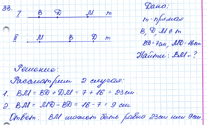 Геометрия 7 класс. ФГОС Атанасян Задание 33