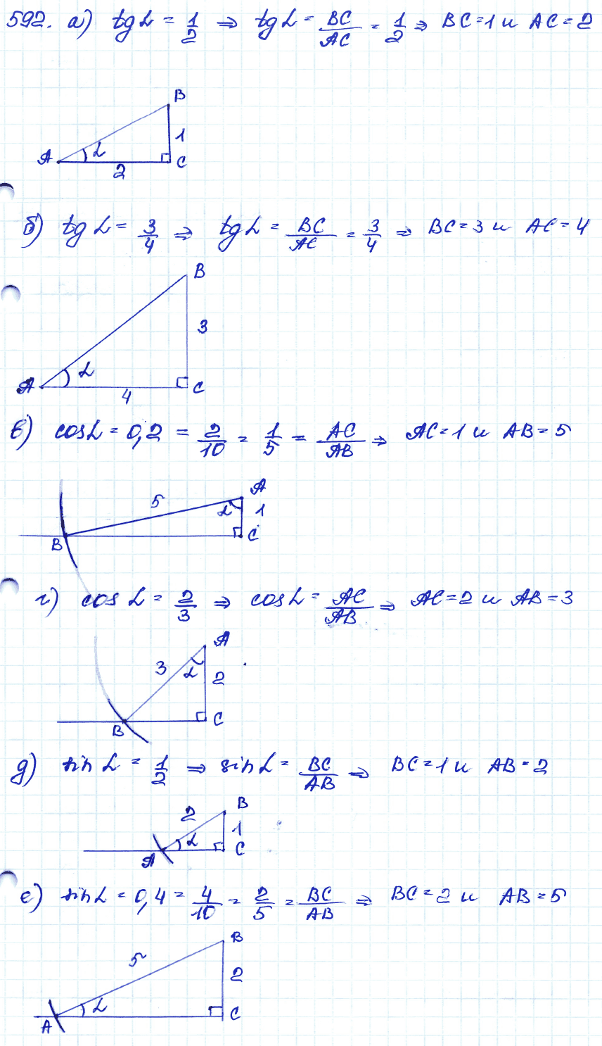 Геометрия 9 класс атанасян номер 592. Геометрия 8 кл Атанасян 592. Геометрия номер 592 Атанасян.