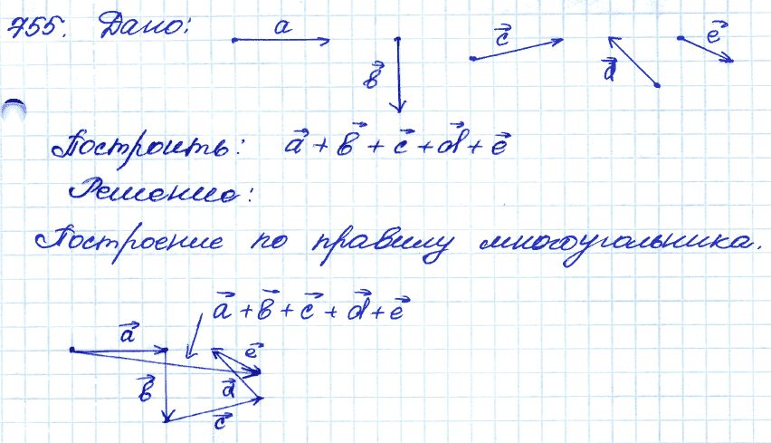 Геометрия 9 класс. ФГОС Атанасян Задание 755