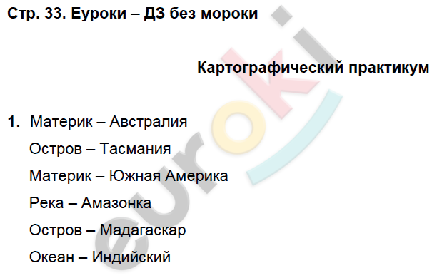 Рабочая тетрадь по географии 7 класс. Часть 1, 2. ФГОС Домагацких Страница 33