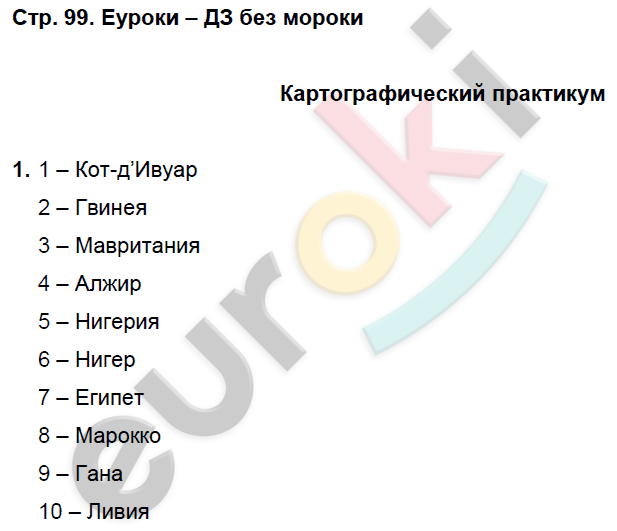 Рабочая тетрадь по географии 7 класс. Часть 1, 2. ФГОС Домагацких Страница 99