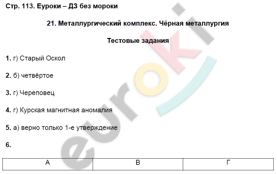 Рабочая тетрадь по географии 9 класс. Часть 1, 2. ФГОС Домогацких Страница 113