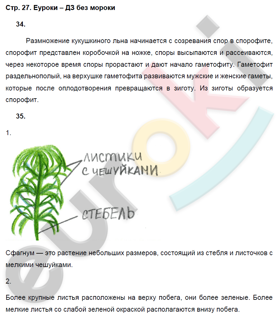 Рабочая тетрадь по биологии 7 класс. ФГОС Захаров, Сонин Страница 27