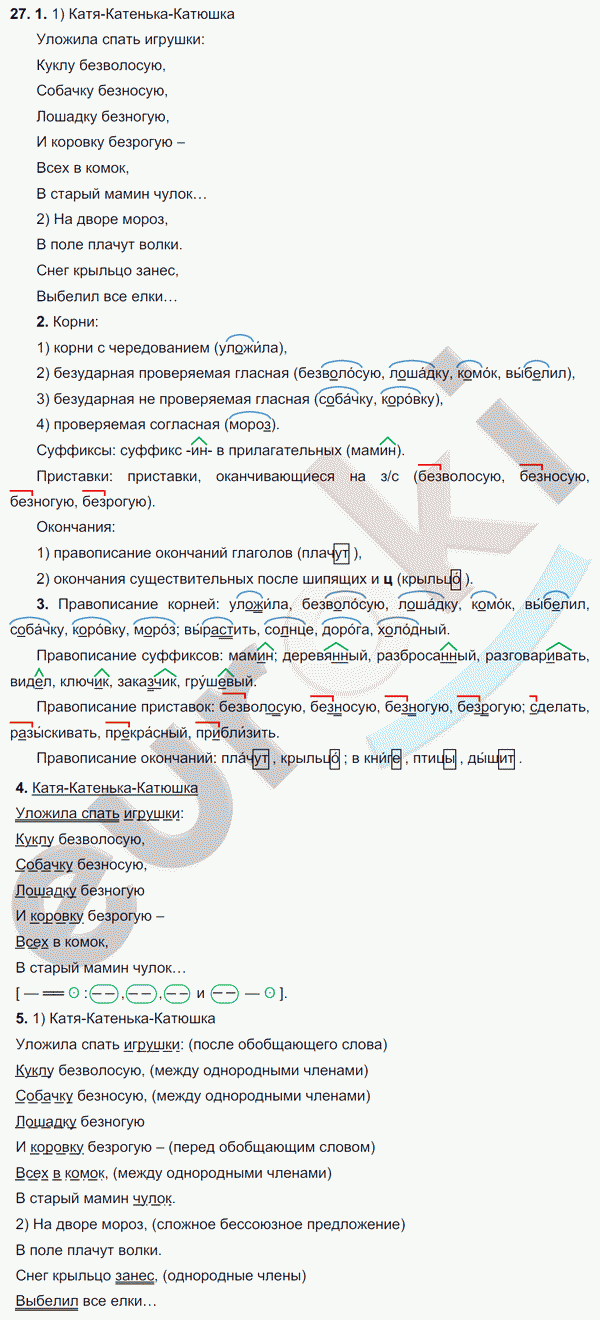 Русский язык 6 класс. ФГОС Разумовская Задание 27