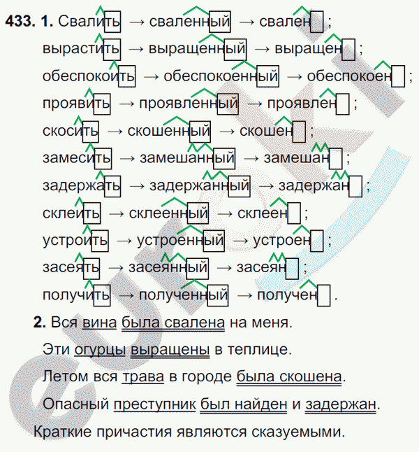 Русский язык 6 класс. ФГОС Разумовская Задание 433