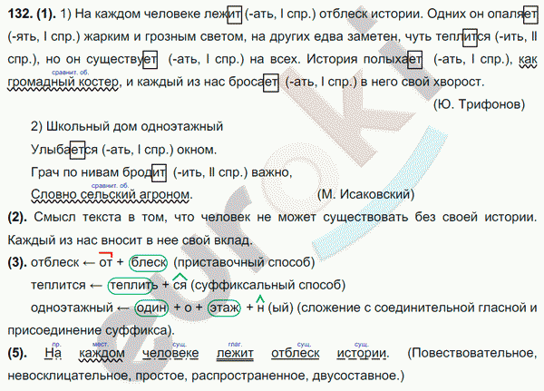 Русский язык 7 класс. ФГОС Разумовская Задание 132