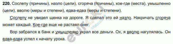 Русский язык 7 класс. ФГОС Разумовская Задание 220