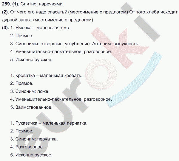 Русский язык 7 класс. ФГОС Разумовская Задание 259