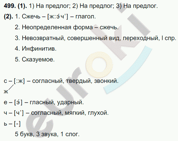 Русский язык 7 класс. ФГОС Разумовская Задание 499