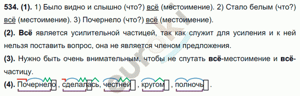Русский язык 7 класс. ФГОС Разумовская Задание 534