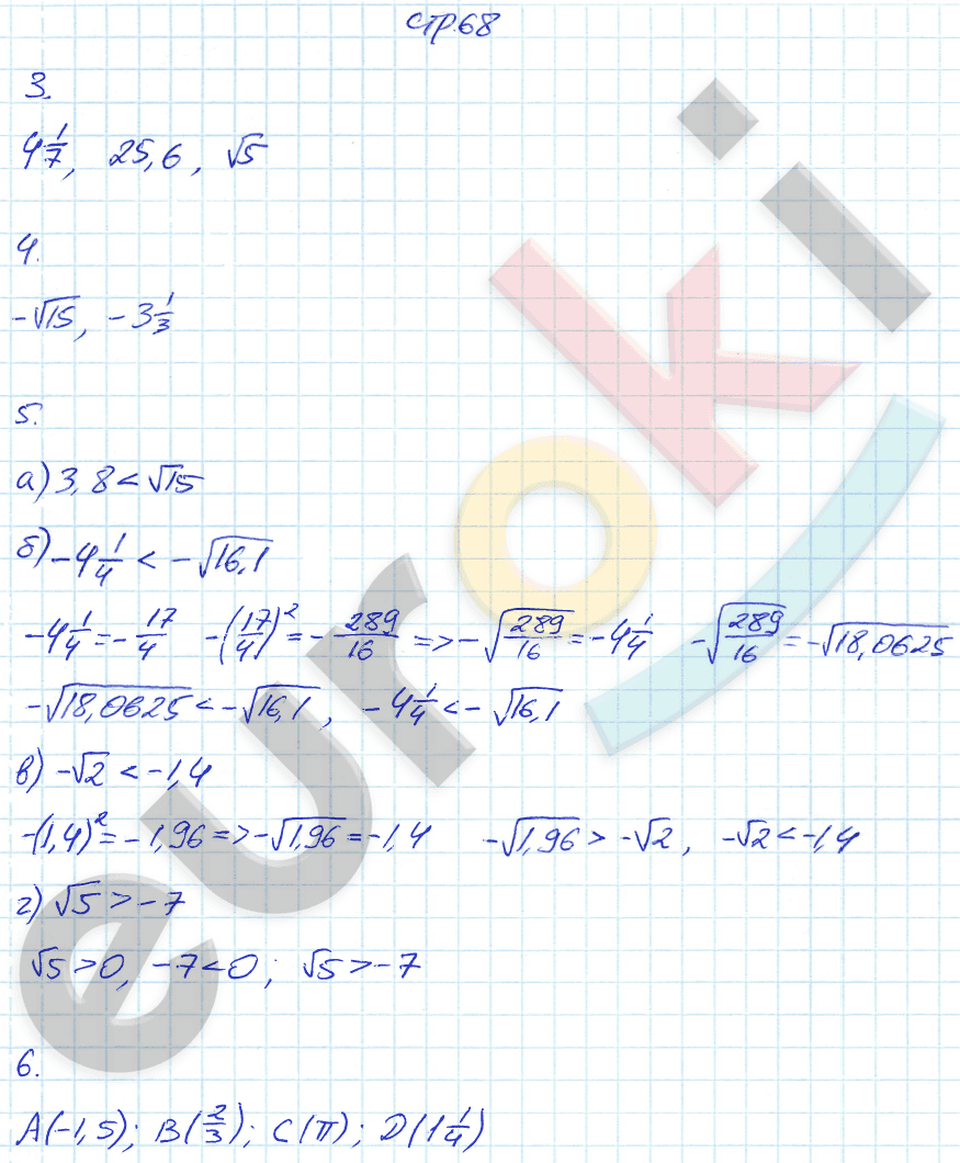 Рабочая тетрадь по алгебре 8 класс. Часть 1, 2. ФГОС Ключникова, Комиссарова. К учебнику Мордкович Страница 68