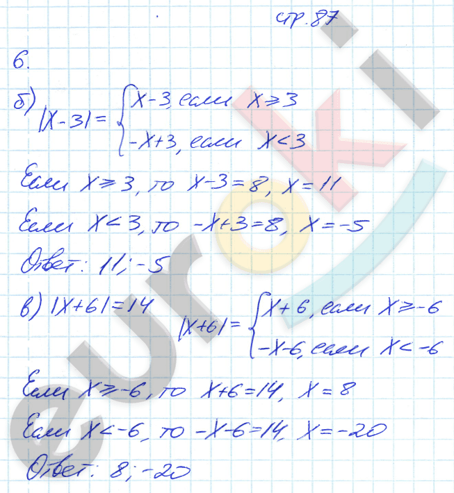 Рабочая тетрадь по алгебре 8 класс. Часть 1, 2. ФГОС Ключникова, Комиссарова. К учебнику Мордкович Страница 87