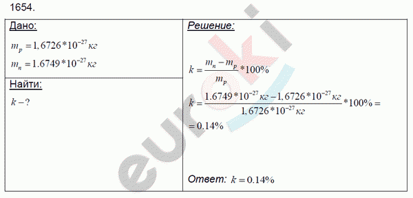 Физика 7 класс. Сборник задач Лукашик, Иванова Задание 1654