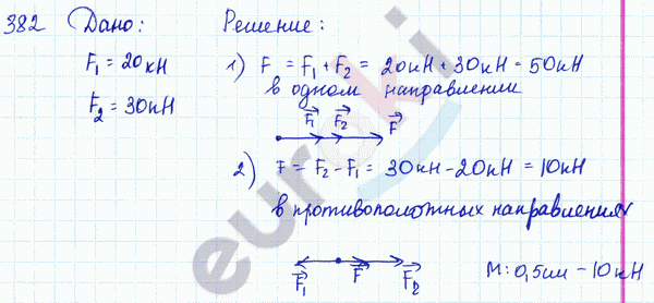 Физика 7 класс. Сборник задач Лукашик, Иванова Задание 382