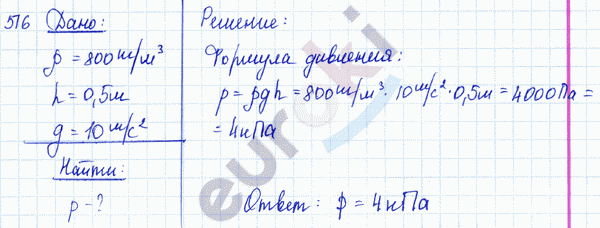 Физика 8 класс. Сборник задач Лукашик, Иванова Задание 516