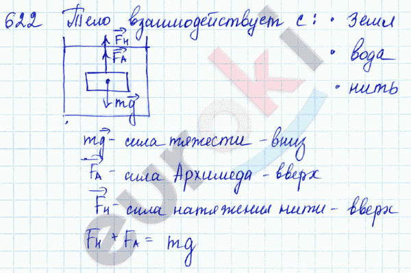 Физика 8 класс. Сборник задач Лукашик, Иванова Задание 622